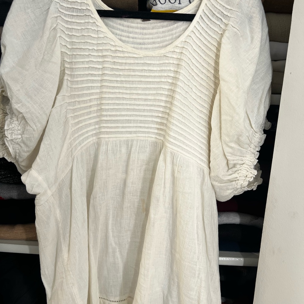 Free People Cream Blouse